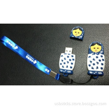 matryoshka shaped usb mould pvc memory stick 8gb